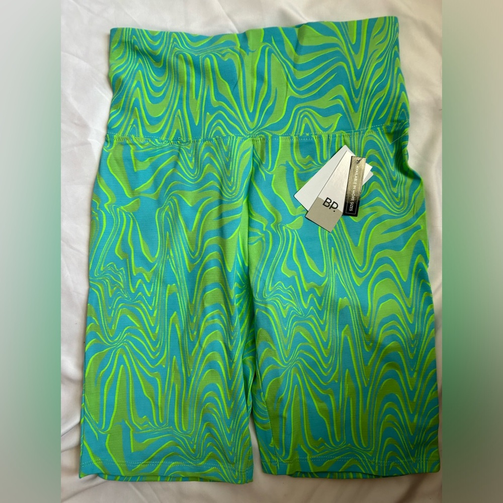 Nordstrom green and blue running/biking shorts